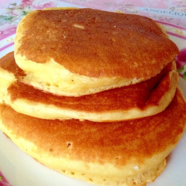 冷めてもフワフワ〜♡大豆粉でヘルシーパンケーキ